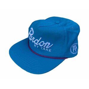 Barstool Sports Pardon My Take Hat Cap Teal Blue Purple Rope Leather Strapback